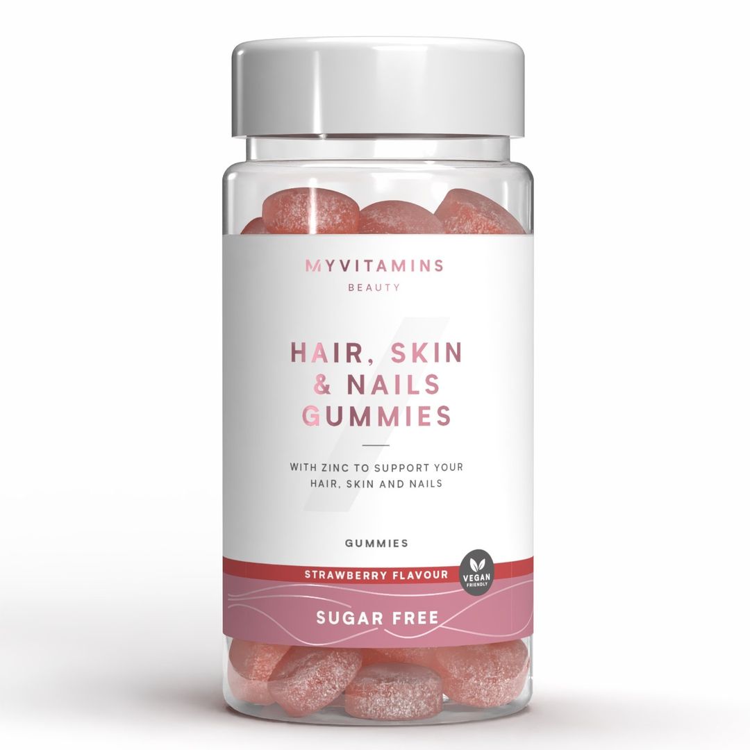 Myvitamins Hair Skin and Nails Gummies - 60gummies - Sugar Free Strawberry - Image 1