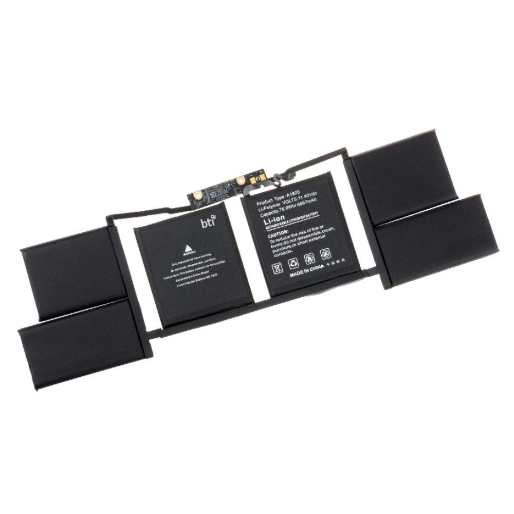 BTI 76Wh 6 cell A1820 compatible battery for APPLE MACBOOK PRO 15-INCH 2016 MLH32LL/A MACBOOK PRO 15-INCH 2016 MLH42LL/A - Image 1