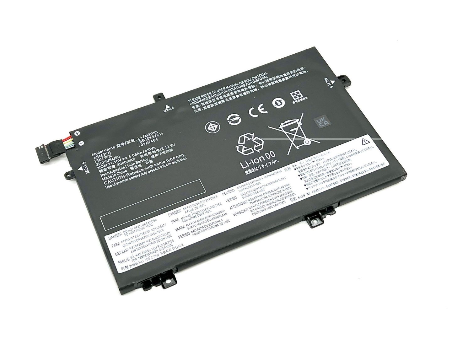 BTI 3C Battery LENOVO ThinkPad L480 ThinkPad L480-20LS001AGE OEM: 01AV466 L17C3P52 L17M3P53 - Image 1