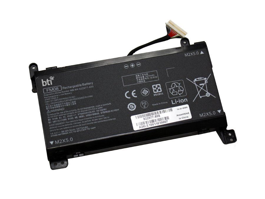 BTI 86Wh 8 cell HSTNN-LB7B compatible battery for HP - COMPAQ OMEN 17-AN198MS OMEN 17-AN190NR OMEN 17-AN188NR OMEN 17-AN179WM OMEN 17-AN151TX - Image 1