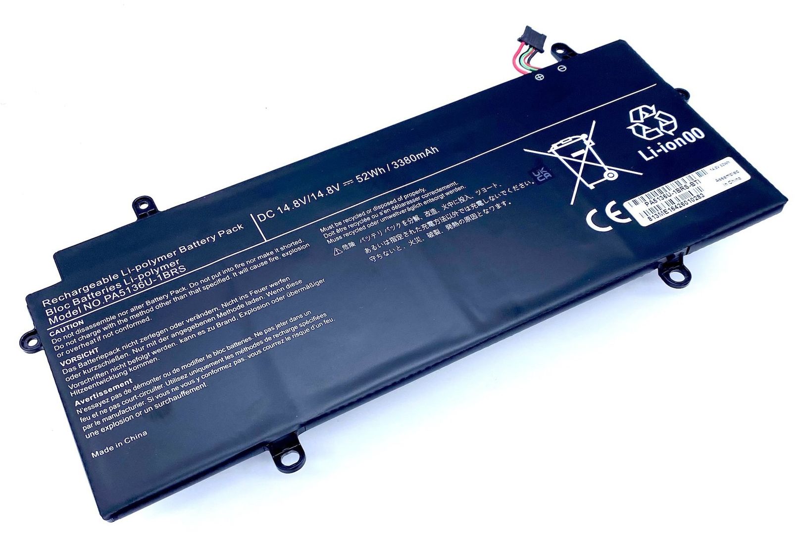 BTI Replacement 4 cell battery for Toshiba Z30-A Z30-C replacing OEM part numbers PA5136U-1BRS // 49Whr - Image 1