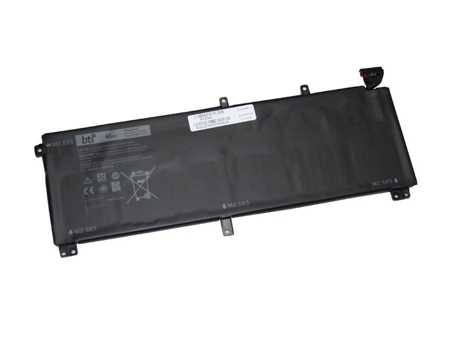 BTI 61Wh 6 cell Y758W compatible battery for DELL 9WF90 9WF90 GCNWX XPS 9530 XPS 15 9530 PRECISION M3800 - Image 1