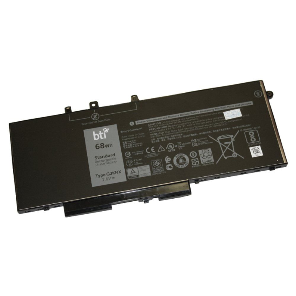 BTI Replacement Battery for Latitude 5580 5480 5280 5290 5490 5491 5495 5591 Precision 3530 7520 replacing OEM part numbers GJKNX 0GJKNX GD1JP FPT1C 5YHR4 451-BBZG // 7.6V 8560mAh 68Whr - Image 1