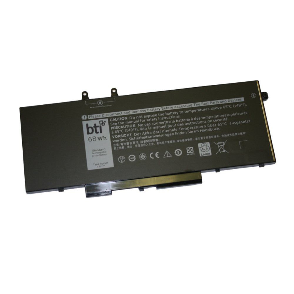 BTI Replacement 4 cell battery for Dell Precision 3540 Latitude 5300 5300 2-in-1 5400 5310 5310 2-in-1 5410 5500 7300 7310 7400 7400 2-in-1 7410 9410 2-in-1 9510 replacing OEM part numbers 4GVMP 492-BCBK 9JRYT C5GV2 R7WM X77XY // 7.6V 68Wh - Image 1