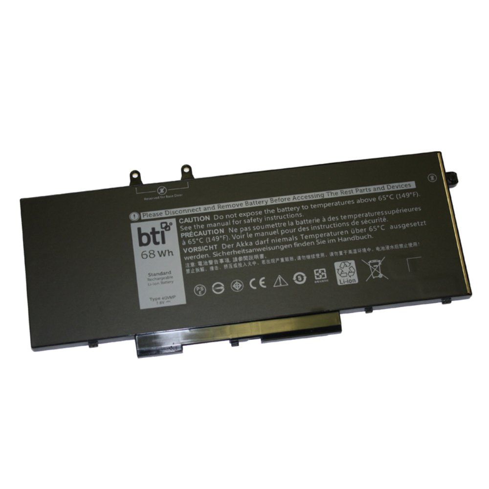 BTI Replacement 4 cell battery for Dell Precision 3540 Latitude 5300 5300 2-in-1 5400 5310 5310 2-in-1 5410 5500 7300 7310 7400 7400 2-in-1 7410 9410 2-in-1 9510 replacing OEM part numbers 4GVMP 492-BCBK 9JRYT C5GV2 R7WM X77XY // 7.6V 68Wh - Image 1