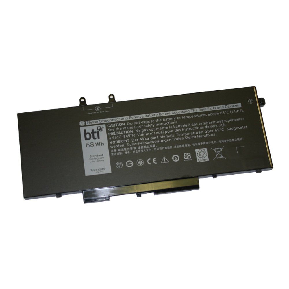 BTI Replacement 4 cell battery for Dell Precision 3540 Latitude 5300 5300 2-in-1 5400 5310 5310 2-in-1 5410 5500 7300 7310 7400 7400 2-in-1 7410 9410 2-in-1 9510 replacing OEM part numbers 4GVMP 492-BCBK 9JRYT C5GV2 R7WM X77XY // 7.6V 68Wh - Image 1