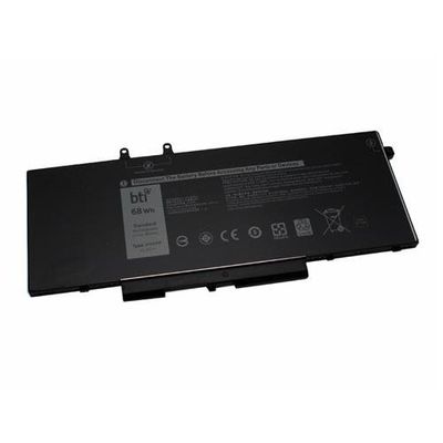 BTI 68Wh 4 cell 451-BCKB compatible battery for DELL PRECISION 3550 LATITUDE 5410 LATITUDE 5510 INSPIRON 7706 2-IN-1 INSPIRON 7506 2-IN-1 BLACK