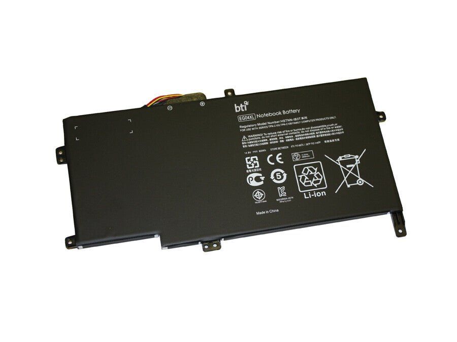 BTI 60Wh 4 cell EG04XL compatible battery for HP - COMPAQ ENVY ULTRABOOK 6-1118TX PC ENVY ULTRABOOK 6-1117TX PC ENVY ULTRABOOK 6-1116TX PC - Image 1