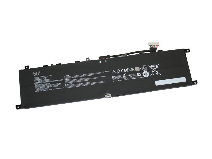 BTI 65Wh 4 cell BTY-M57 compatible battery for MSI VECTOR GP76 12UH-603ES VECTOR GP76 12UH-427BE VECTOR GP76 12UH-426NL VECTOR GP76 12UH-048BE - Image 1