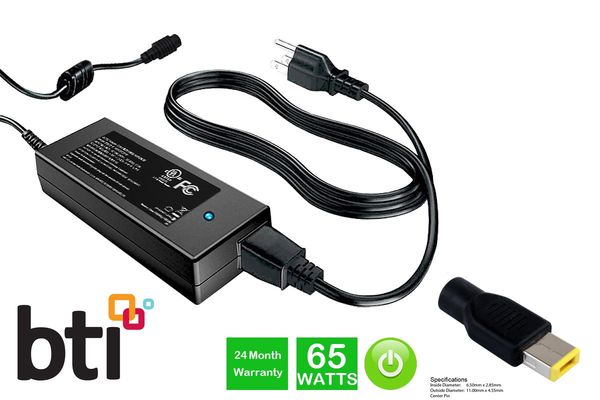 BTI 0A36258 compatible charger with Lenovo slim tip incl. UK power cable