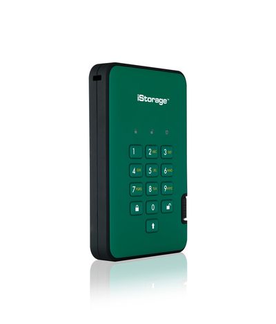 iStorage diskAshur² SSD 16TB Green | Secure Portable Solid State Drive