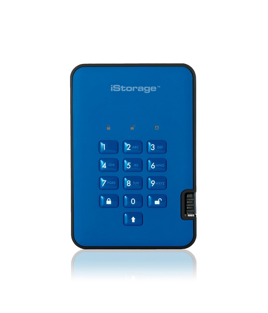 iStorage diskAshur² SSD 256GB Blue | Secure Portable Solid State Drive - Image 1