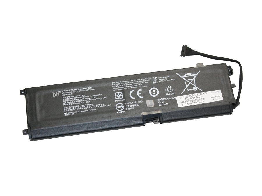 BTI 65Wh 4 cell RC30-0328 compatible battery for RAZER RZ09-0410BE22-R3U1 RZ09-0410X RZ09-0410 RZ09-0369X RZ09-0369 RZ09-03289 RZ09-03287 - Image 1