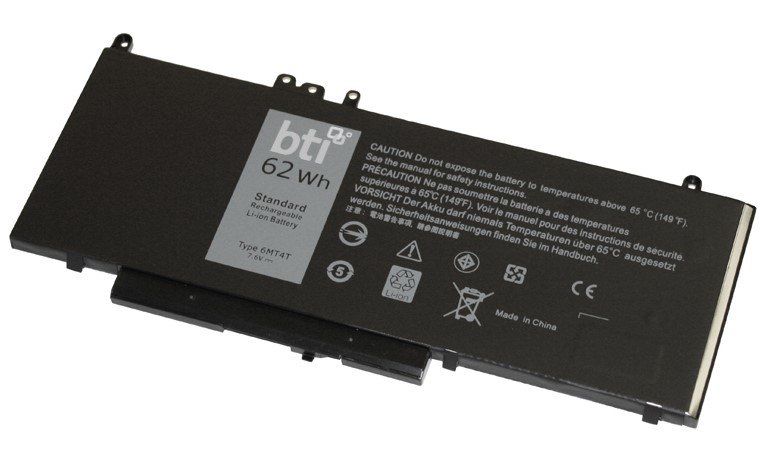 BTI 4-cell 62Wh HK6DV compatible laptop battery for Dell Latitude E5470 E5570 Precision 3510 - 18 month warranty - Image 1