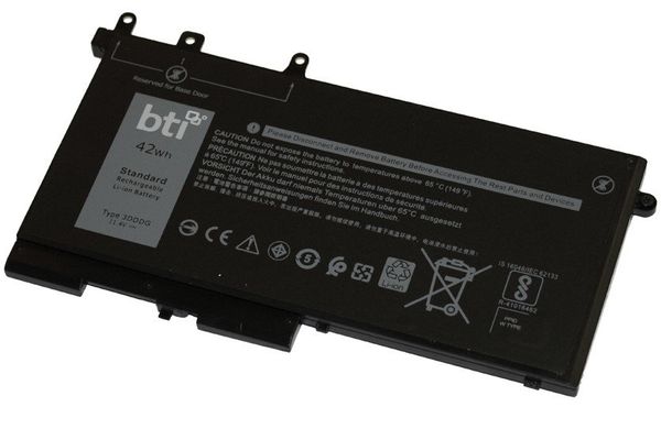 BTI 3-cell 42Wh RRJDX compatible laptop battery for Dell Latitude 5480 5490 5580 5590 - 18 month warranty