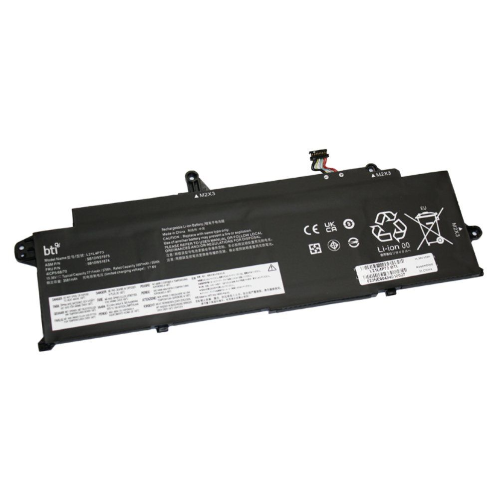 BTI 5B10W51875 compatible 57Wh 4-cell battery for Lenovo X13 Yoga G3 - Image 1