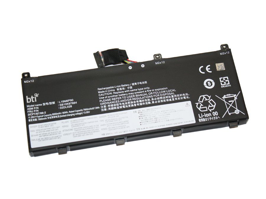 BTI 02DL029 compatible 90Wh 6-cell battery for LENOVO THINKPAD P53 - Image 1