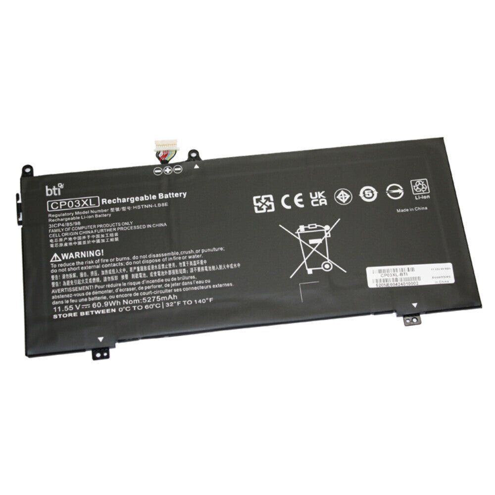BTI HSTNN-LB8E compatible 60.9Wh 3-cell battery for HP SPECTRE X360 13 - Image 1