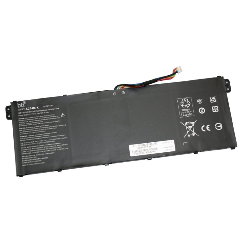 BTI KT.0040G.006 compatible 50.7Wh 4-cell battery for ACER ASPIRE V3-371 V3-111P V3-371 V5-122 V5-132 V5-122P V5-132P E3-111 E3-112 - Image 1