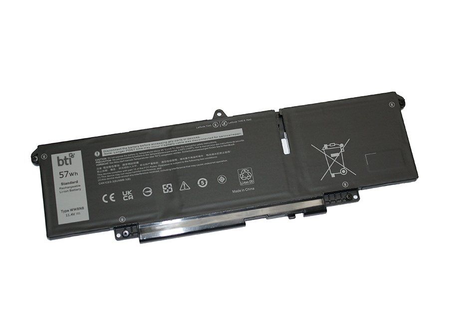 BTI 047T0 compatible 57Wh 3-cell battery for DELL LATITUDE 7340 7340 2-in-1 7440 7440 2-in-1 7450 7640 7640 2-in-1 - Image 1