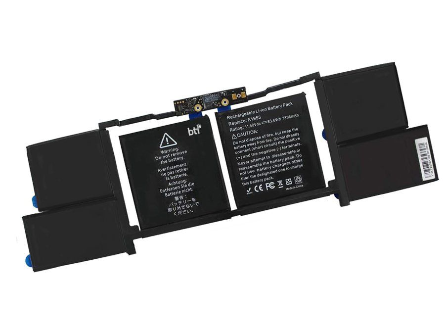 BTI A1953-compatible 83.6Wh 6-cell battery for MACBOOK PRO 15 A1990 TOUCH - Image 1