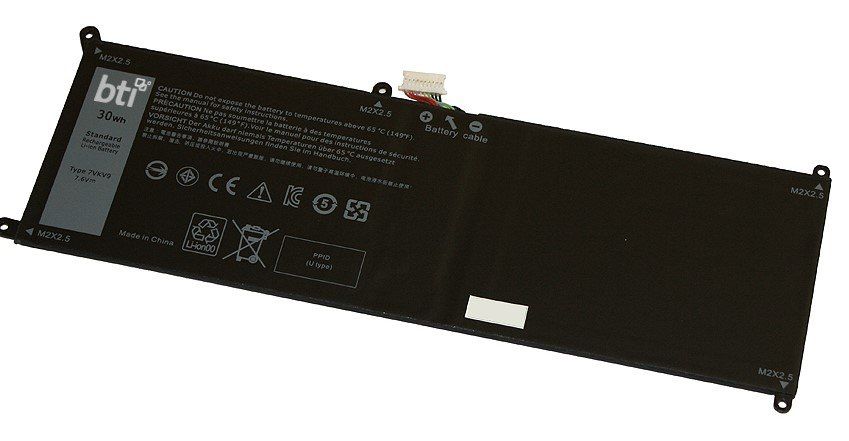 BTI 07VKV9 compatible 30Wh 4-cell battery for DELL LATITUDE 12 7275 XPS 12 9250 - Image 1
