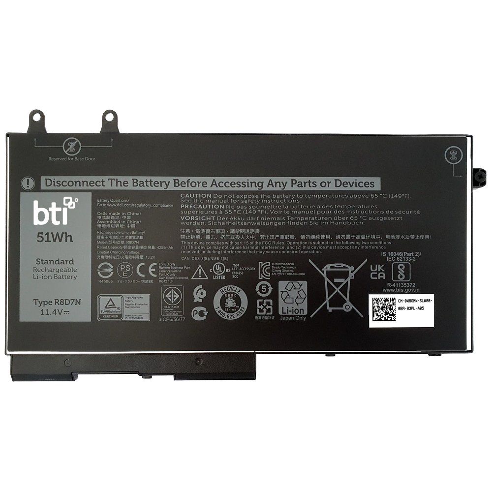BTI 07WNW1 compatible 51Wh 3-cell battery for Dell Latitude 5420 Rugged - Image 1
