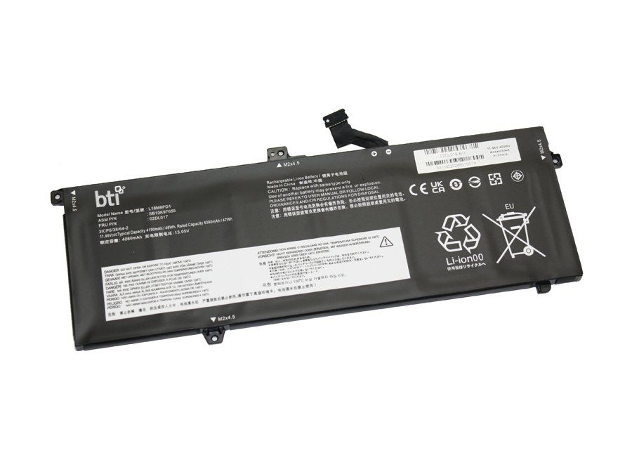 BTI 02DL017 compatible 48Wh 6-cell battery for THINKPAD X395 X390 X13 - Image 1
