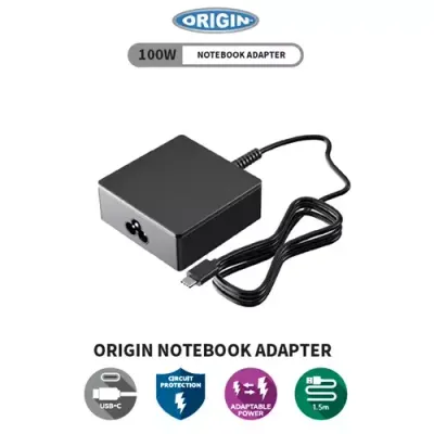 Origin Storage 100W USB-C Adapter with EU Cable - Thumbnail 2