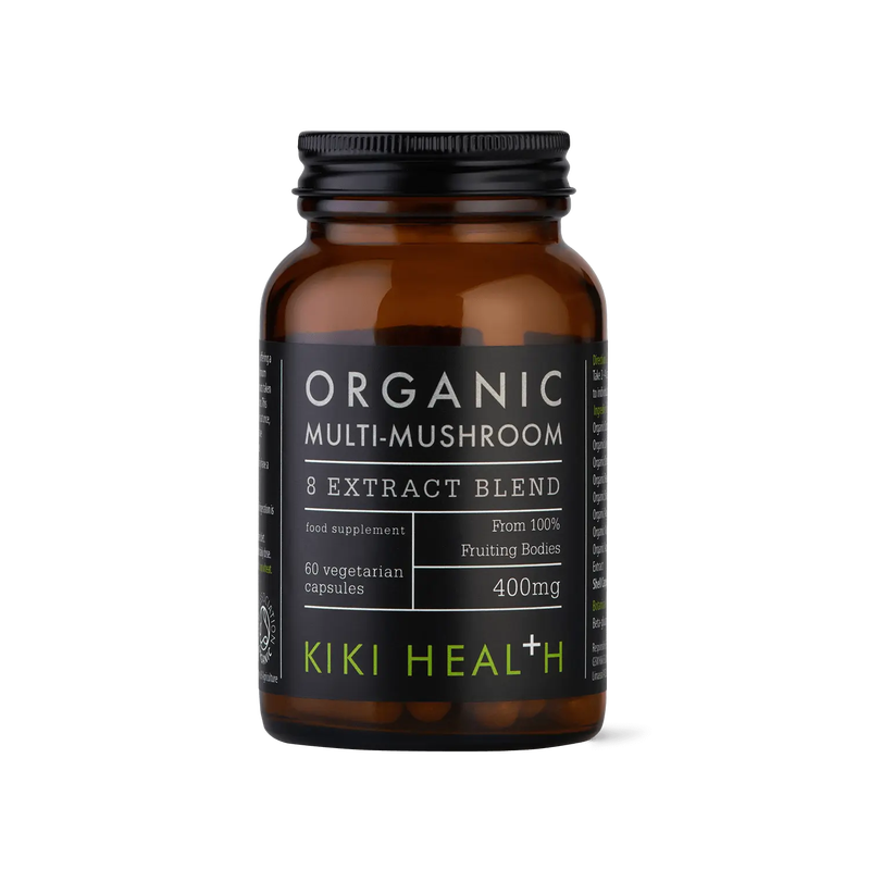 KIKI Health Organic Multi-Mushroom 8 Extract Blend (60 Vegicaps) - Image 1