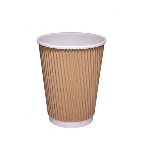 Valuex Hot Drink Cup Kraft Ripple 12Oz (Pack 25) - 0511053 - Image 1