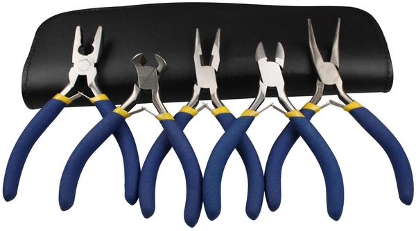 Modelcraft 5 Mini Plier Set In Zip Case - Thumbnail 2