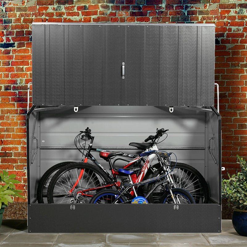 6'x3' (1.8x0.9m) Trimetals Anthracite 'Protect.a.Cycle' Secure Garden Bike Storage - Image 1