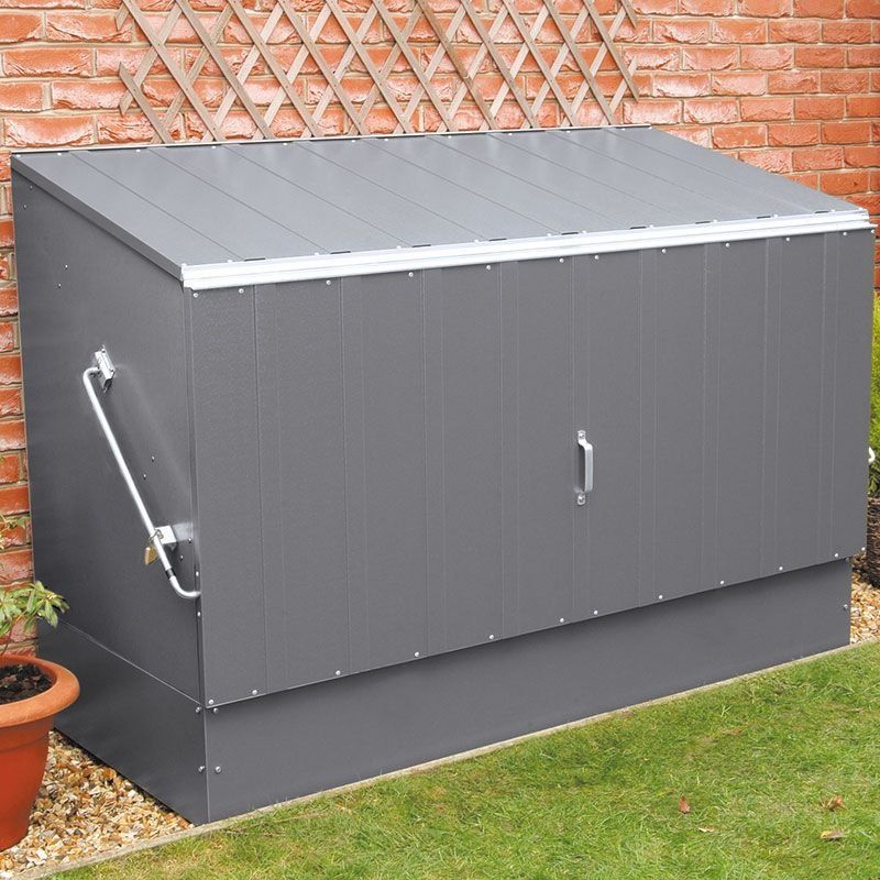 6'4 x 2'9 Trimetals Metal Bike Shed - Anthracite (1.95m x 0.88m) - Image 1