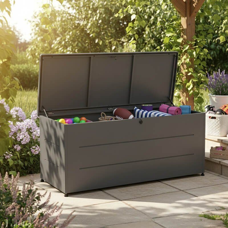 6' x 2' Trimetals 800L Metal Garden Storage Box (1.80m x 0.70m) - Image 1