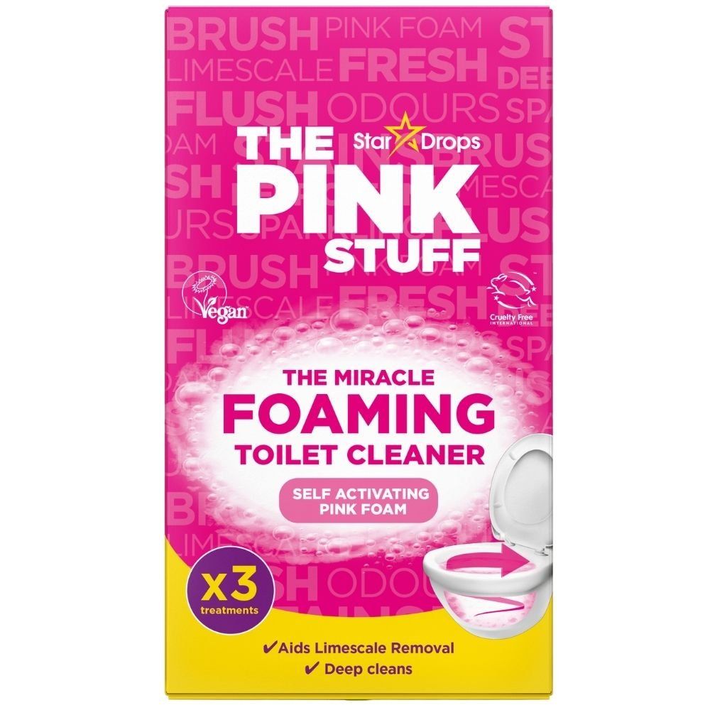 The Pink Stuff Miracle Foaming Toilet Cleaner Assorted 3x100g Treatment Packs - Image 1
