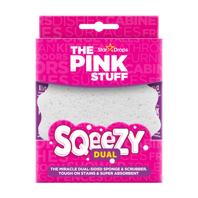 The Pink Stuff Sqeezy Scrubber and Sponge - Grey - Thumbnail 2