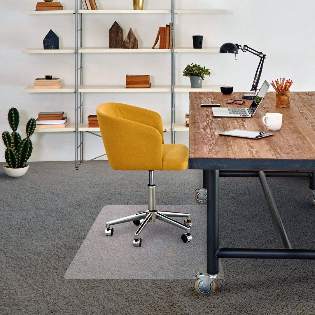 Floortex Cleartex Rectangular Chair Mat Carpet 1500x1200x2.2mm PVC Clear 1115225EV - Image 1