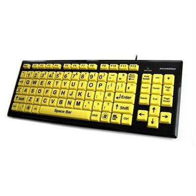 Accuratus Monster 2 keyboard Universal USB QWERTY UK English Black, Yellow