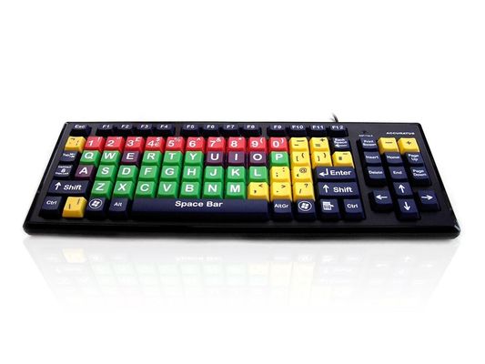 Accuratus Monster 2 keyboard Office USB QWERTY UK International Multicolour - Thumbnail 2