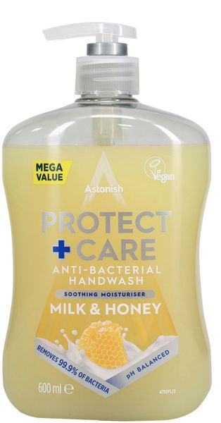 Astonish Protect and Care Antibacterial Hand Wash Milk and Honey