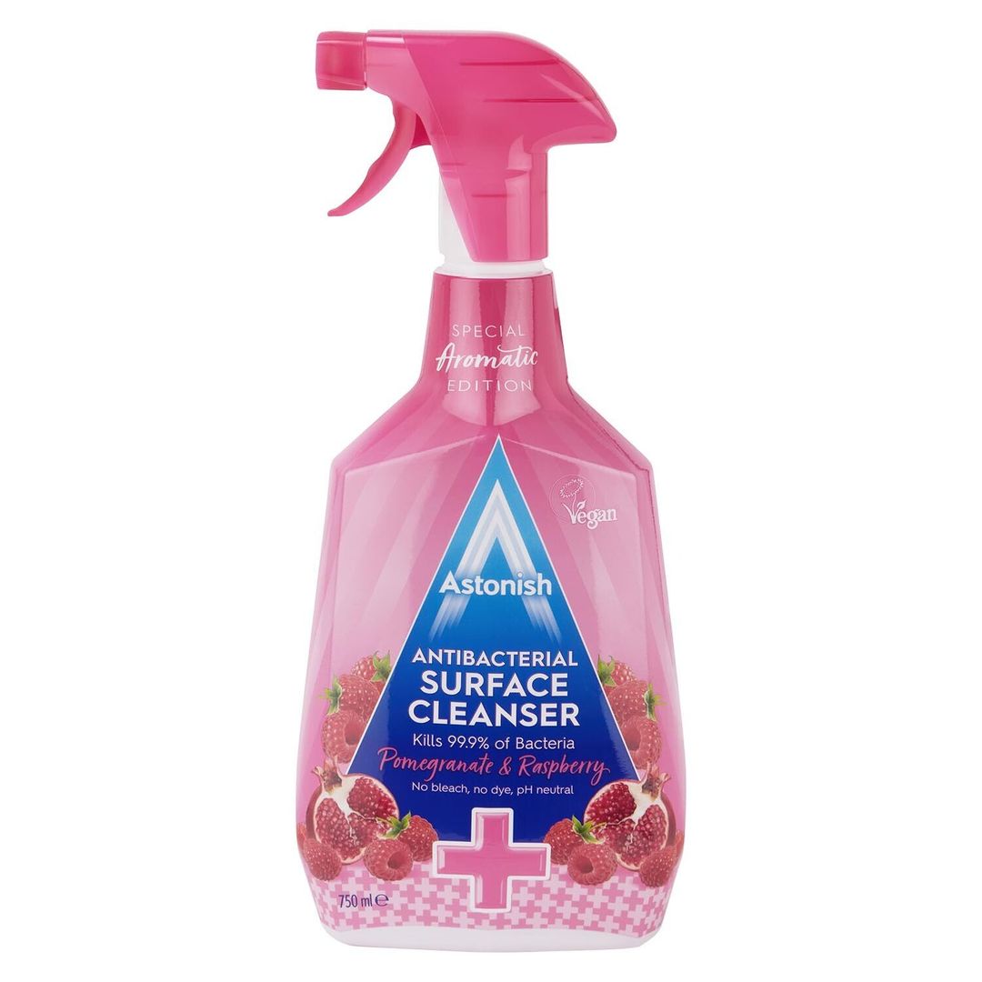 Astonish Pomegranate & Raspberry Antibacterial Surface Cleanser 750ml - Image 1