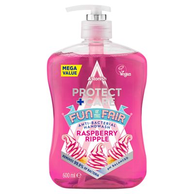 Astonish Protect + Care Anti-Bacterial Handwash Raspberry Ripple 600ml