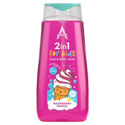 2-in-1 Raspberry Ripple Hair and Bodywash for Kids - Pink