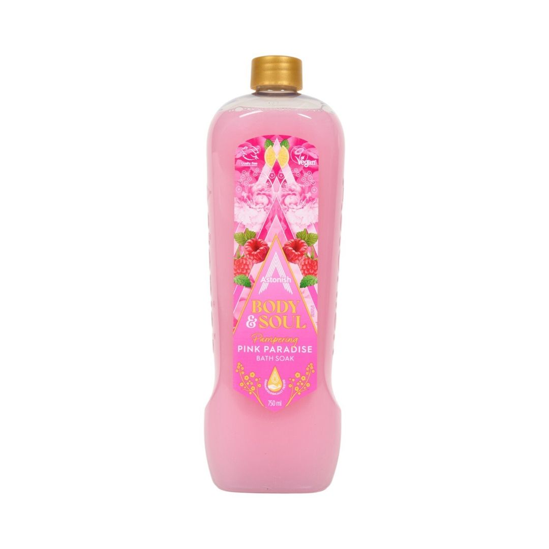 Astonish Body and Soul Pink Paradise Bath Soak 750ml - Pink - Image 1