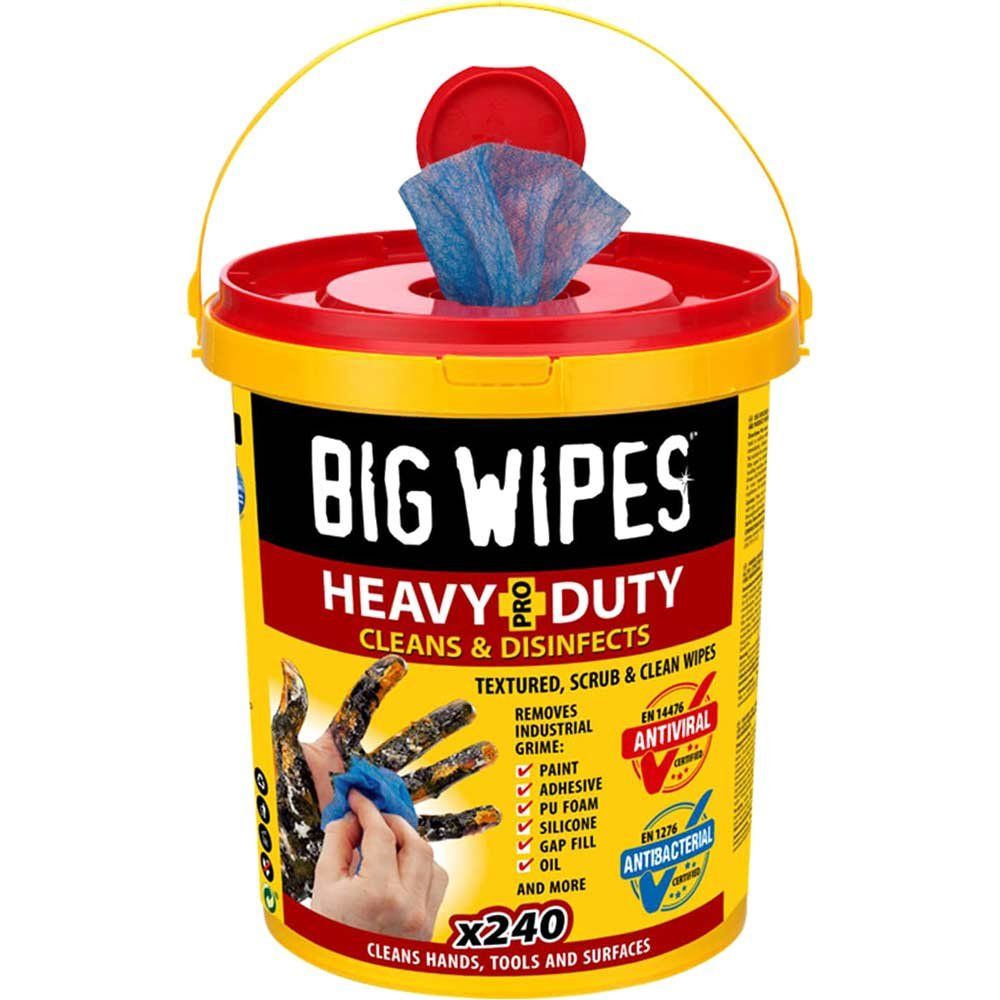 Big Wipes 2427 0000 Heavy-Duty Pro+ Antiviral Wipes (Bucket 240) - Image 1