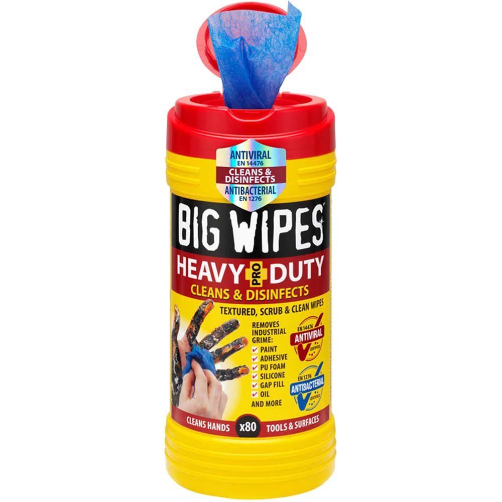 Big Wipes 2420 0000 Heavy-Duty Pro+ Antiviral Wipes (Tub 80) - Image 1