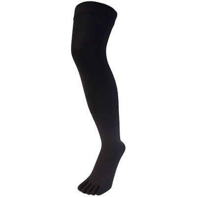 1 Pack Essential Over-Knee Toe Socks for Men and Women - Black