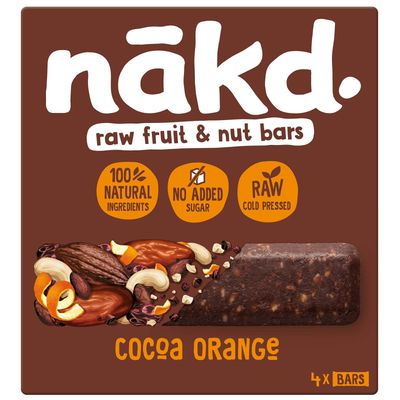 Nakd Fruit & Nut Bars Cocoa Orange 4 x 35g - Thumbnail 2