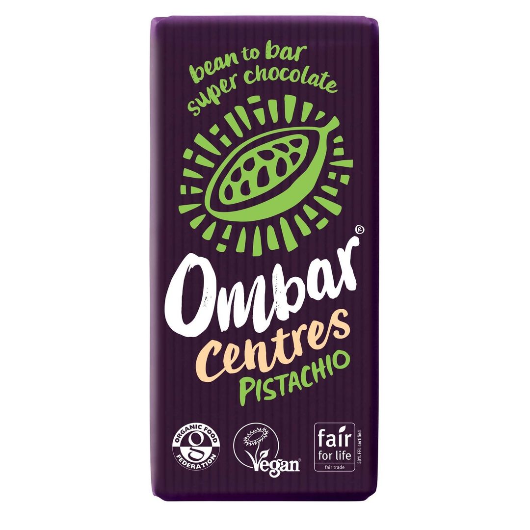Ombar Centres Pistachio Chocolate Bar 70g - Image 1